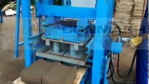 Conmach BlockKing-09MS Block and Interlock Making Machine during Concrete Downspout Production