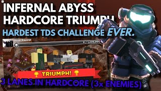 HARDCORE TRIUMPH ON INFERNAL ABYSS | HARDEST TDS CHALLENGE EVER | ROBLOX Tower Defense Simulator