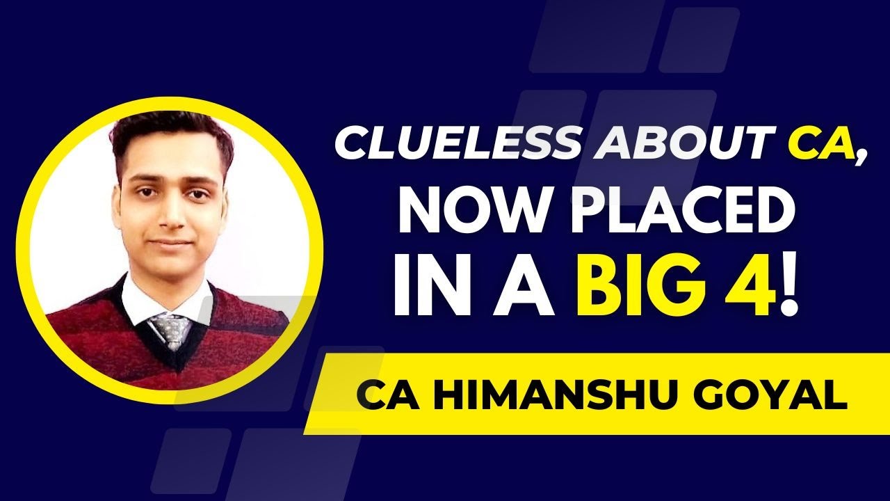 From Not Knowing About CA Profession To Getting Placed In EY | CA ...