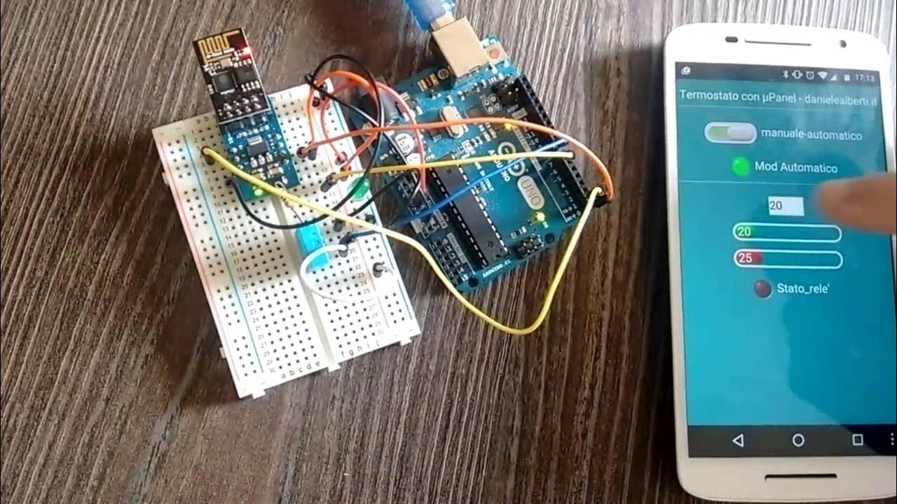 Termostato con uPanel e Arduino - YouTube