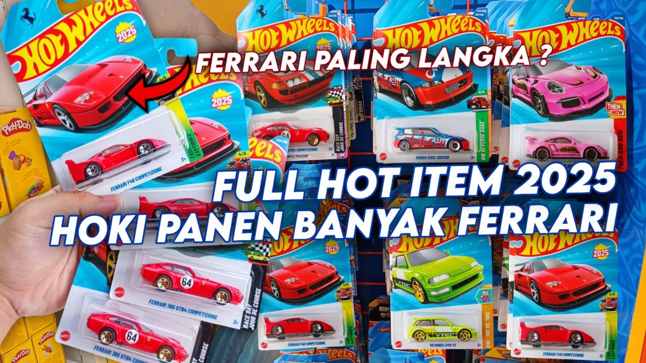 HUNTING HOT WHEELS 2025 Hoki Awal Bulan Panen Ferrari Hot Item Terlangka
