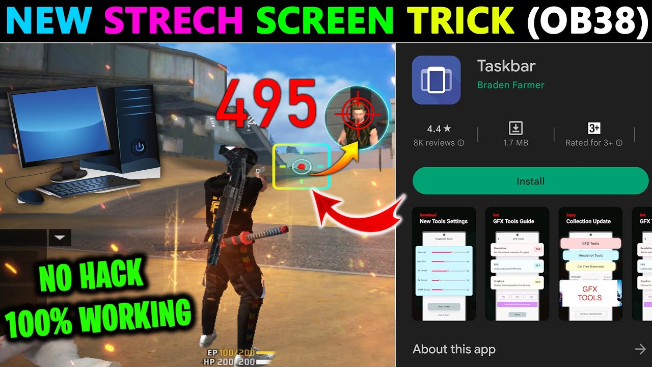 Developer Taskbar 😱Increase your HEADSHOT in free fire with TASKBAR & DEVELOPER OPTIONS ...