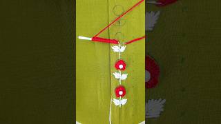 Very Easy and Elegant Border Design | Hand Embroidery for Beginners //#reels #shorts #fblifestyel