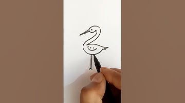 How to draw a flamingo with number 2 #shorts #flaminggo