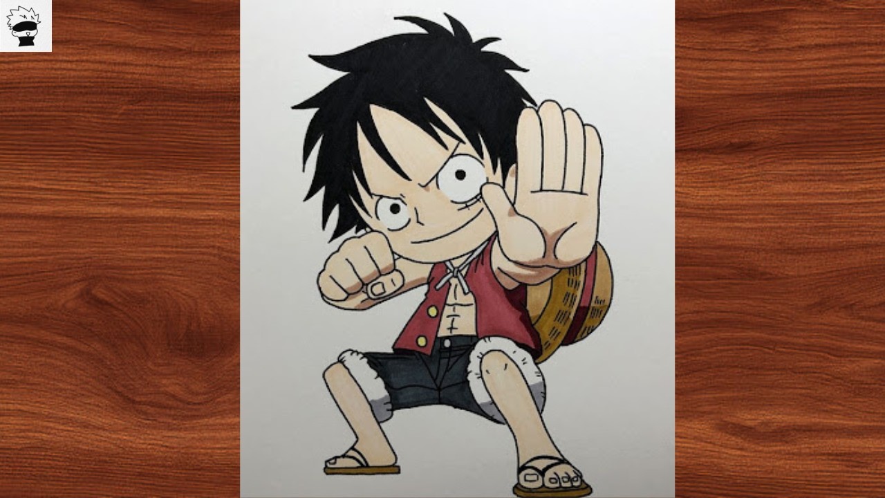 How to draw Luffy | Luffy Colored Drawing Step by Step | Easy One Piece ...