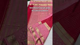 Mysore crepe silk sarees premium quality all over India shipping Best price please DM 8712163712
