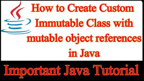 How to create Immutable Class in Java  | User Defined Custom Immutable Class in Java
