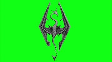 Skyrim Logo Rotating - Green Screen (1080p)