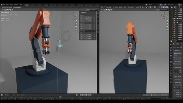 Industrial robot arm rig demo - Blender