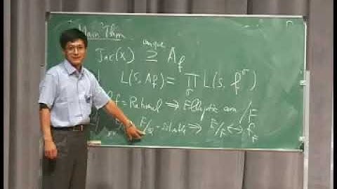 Gross-Zagier formula for Shimura curves (Shou-Wu Zhang) 2-3