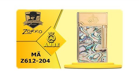 Bật lửa Zorro Z612-204 xăng đá đúc nguyên khối khảm xà cừ cao cấp | Ambe.vn