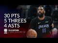 Kyrie irving 30 pts 5 threes 4 asts vs clippers 2024 po g6