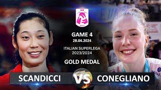 Gold Medal Matches of Italian Volleyball SuperLega 2023/2024 | Scandicci vs Conegliano