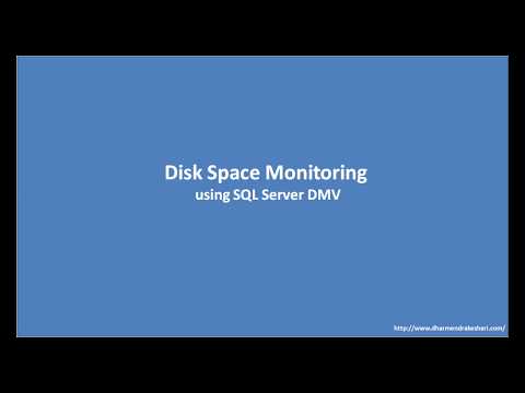 Disk Space Monitoring using SQL Server DMV