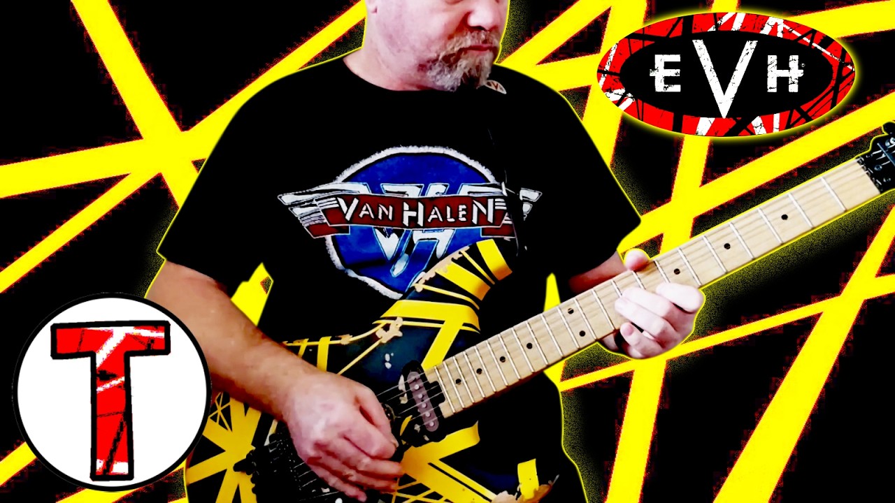 EVH Limited Edition Striped Series Frankie Aged Black and Yellow