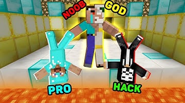 Minecraft NOOB vs PRO vs HACKER vs GOD: NOOB REJOINED WITH GOD! in Minecraft Animation