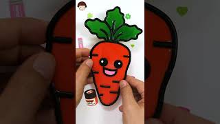 Carrot coloring &amp; drawing | vegetable With Jelly #shorts #drawing #coloring