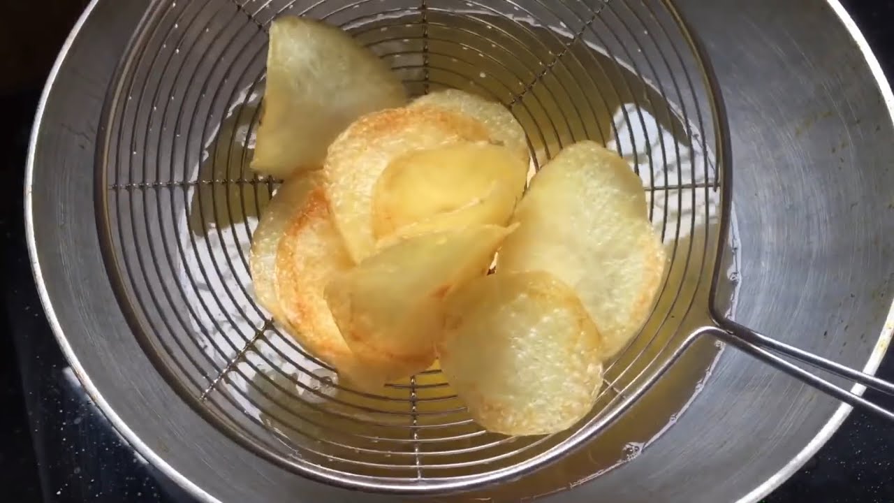 బంగాళాదుంప చిప్స్ How To Make Potato Chips Recipe In Telugu Aloo
