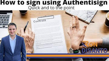 How to use Authentisign electronic signature