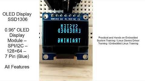 OLED SSD 1306 0.96" Display module SPI/I2C 128*64 Blue All Features