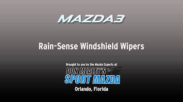 How to use the rain sensing windshield wipers in the 2015 Mazda3