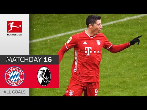 Lewandowski Record 21st Goal | FC Bayern München - SC Freiburg | 2-1 | All Goals | MD16 – Bundesliga