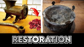 Meat grinder restoration and Cigarette ashtray restoration