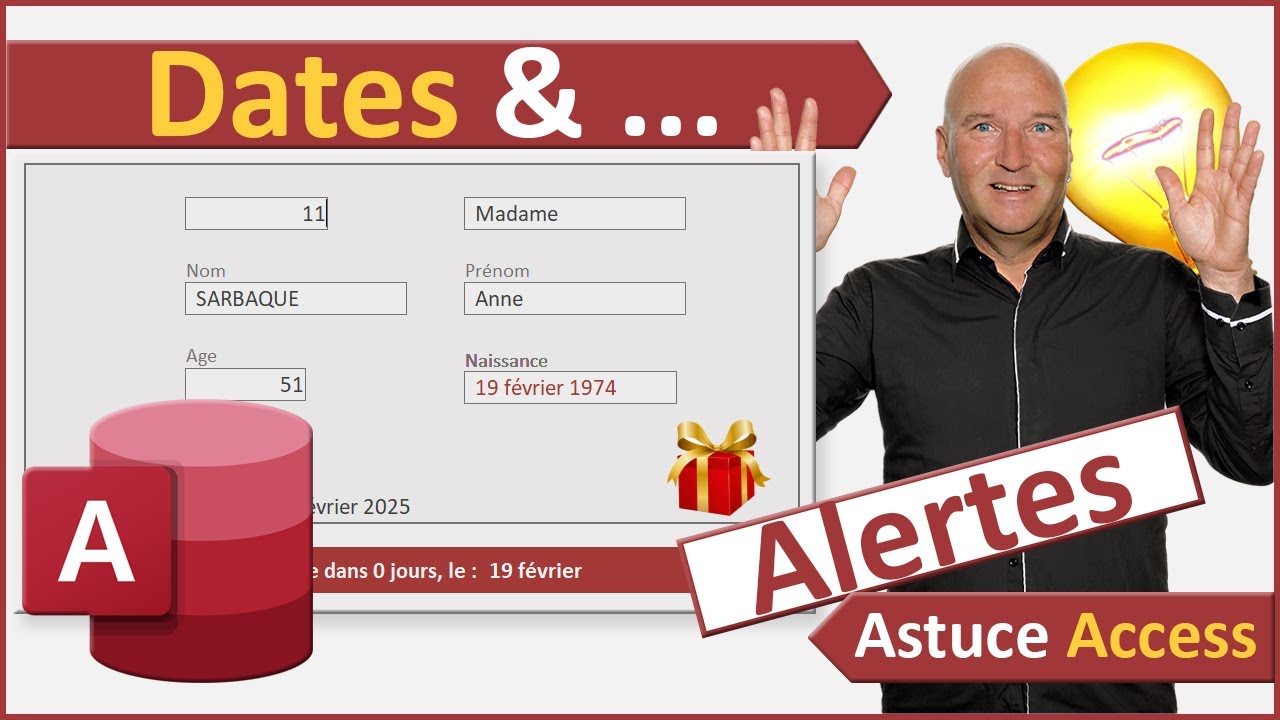 Alertes Sur Les Dates Anniversaires Avec Access Youtube