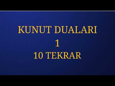 KUNUT DUASI 1 EZBERLEME 10 TEKRAR