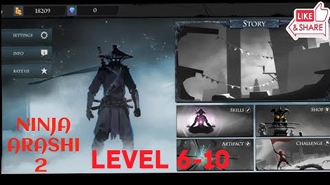 Ninja Arashi 2- Fun Gameplay walkthrough Level 6-10.