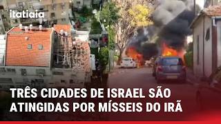MÍSSEIS IRANIANOS ATINGEM CENTRO DE ISRAEL E DEIXAM FERIDOS EM TRÊS CIDADES
