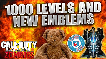 BLACK OPS 3 ZOMBIES   LEVEL 1000 and NEW BO3 ZOMBIE EMBLEMS!