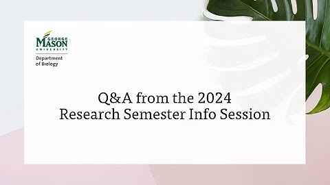 2024 Research Semester Info Session Highlights
