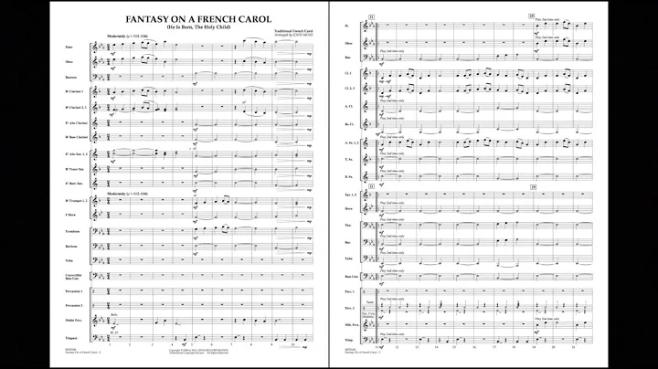 Fantasy on a French Carol arranged by John Moss