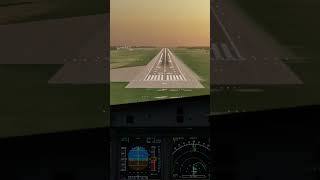 Sunset ToLiss A20N Landing | X-Plane 12 | #aviation #shorts