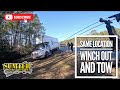Same location winch out and tow