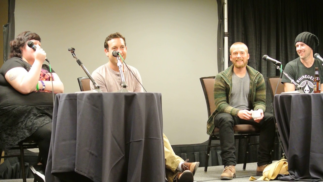 Lou Taylor Pucci, Chris Marquette, & Kyle Labine at Texas Frightmare Weekend 2014