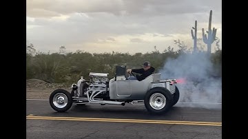 23 T-bucket burnout.