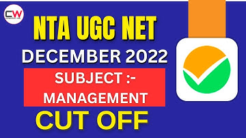 UGC NET DEC 2022 | Cut off marks of Management | CUT OFF
