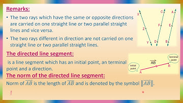 1)Scalars, Vectors and Directed Line Segment