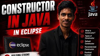 Java Constructor Tutorial | Default vs Parameterized Constructor | Eclipse Telugu