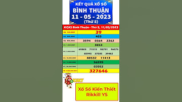 Xổ số Bình Thuận ngày 11 tháng 5 | XSBTH - KQXSBTH - SXBTH | Xổ số kiến thiết Bình Thuận #shorts