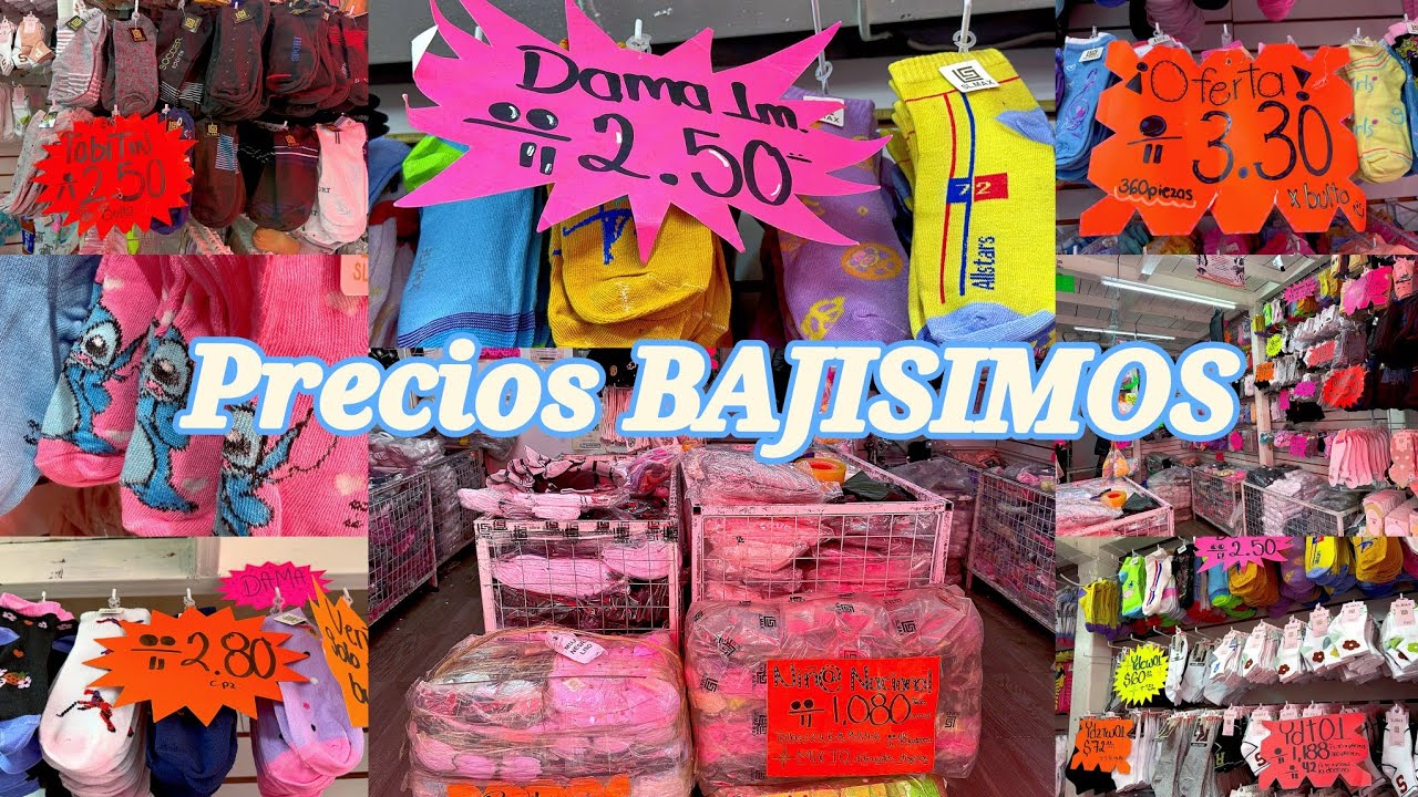 😱 Calcetines desde $2.50 PESOS para Iniciar tu Negocio 🤑 Tienda MAYORISTA mas BARATA de la CDMX