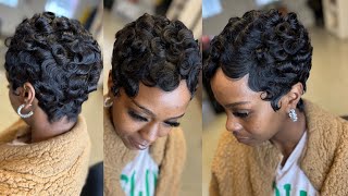 Low maintenance short curly quickweave tutorial