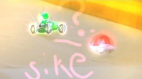 yoshi did a mad red shell dodge in mario kart wii [not that impressive, don