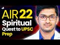 Spirituality and upsc prep goes together dr pavandutta air 22 clears iasin1stattempt