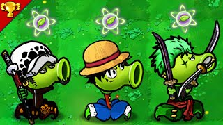 Plants vs Zombies : Luffy vs Zoro vs Law Peashooter ( One Piece Pak )