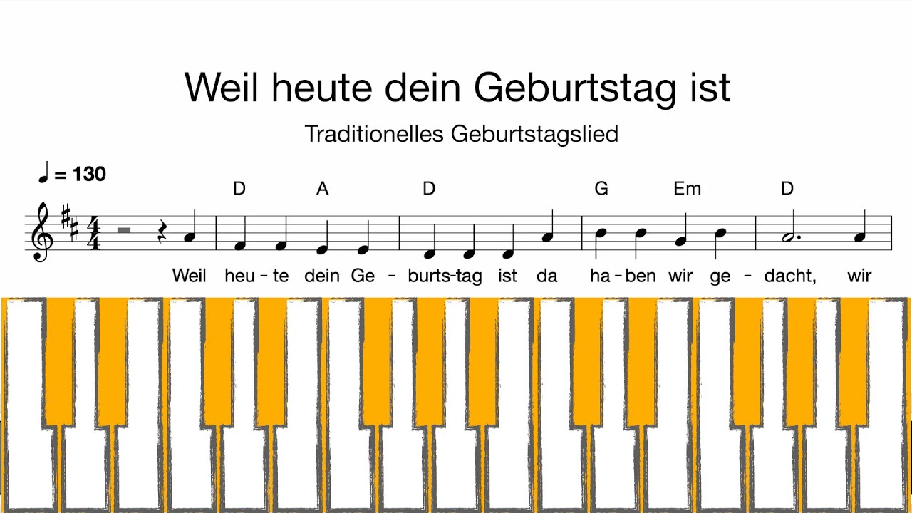 Weil Heute Dein Geburtstag Ist Text Und Noten www.youtube.com