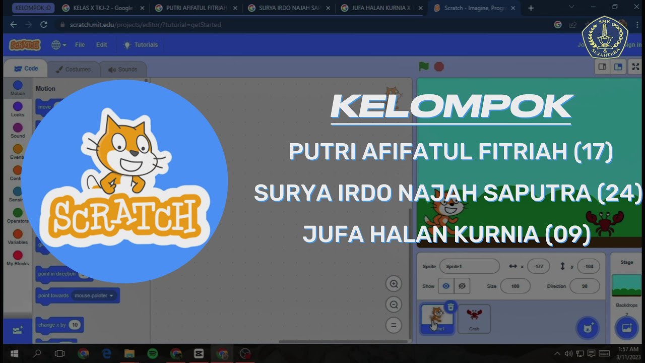 TUTORIAL MEMBUAT GAME SEDERHANA MENGGUNAKAN SCRATCH // X TKJ-2 - YouTube