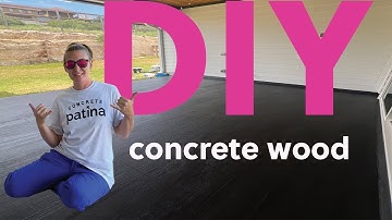 How to stain your concrete to look like wood  easy DIY tutorial using microcement overlay